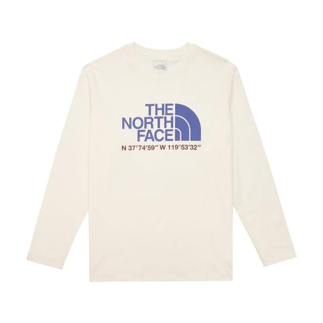 【The North Face】北臉 上衣 男款 長袖上衣 帽T 運動 U L/S NOVELTY HALF DOME TEE 米 NF0A86PXN3N