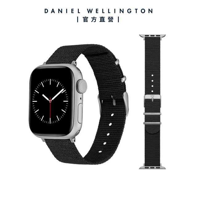 Daniel Wellington DW 錶帶 Apple Watch 20mm智慧手錶編織紋錶帶-極光銀(DW01200013)