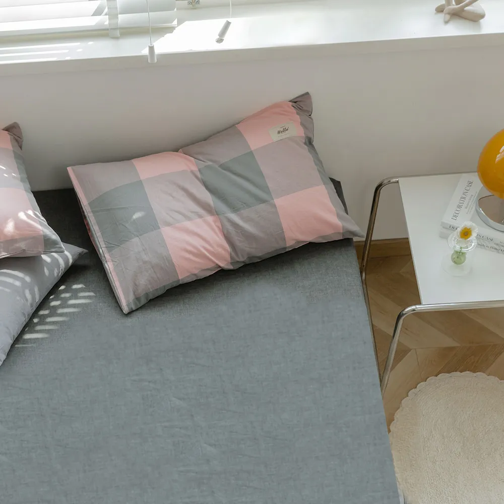 【BELLE VIE】色織長絨棉 雙人床包枕套三件組-床包加高35cm(一般/獨立筒皆適用)