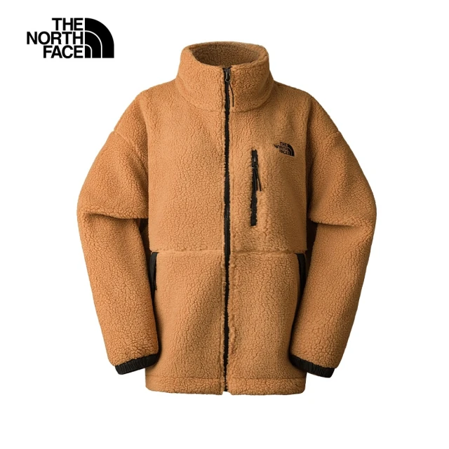 The North Face 北面女款卡其色舒適保暖立領立領抓絨外套｜81S2I0J