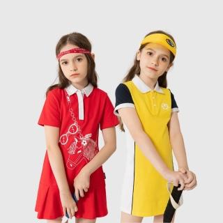 【U.S. POLO ASSN.】女童POLO連身裙(紅/藏藍/明黃/淺藍/淺粉/草綠)