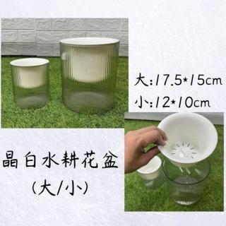 【育材】晶白水耕花盆小/五入組合(質感花器、室內植物、水耕杯)