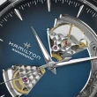 【HAMILTON 漢米爾頓旗艦館】爵士大師系列Open Heart鏤空腕錶40mm(自動上鍊 中性 精鋼錶帶 H32675140)