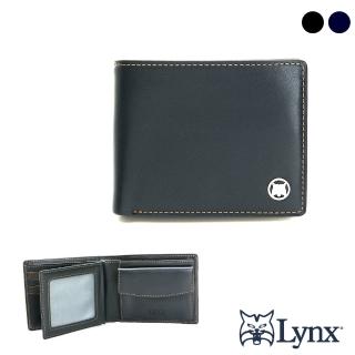 【Lynx】美國山貓精選nappa牛皮軟質感8卡中間翻零錢袋短夾-共2色
