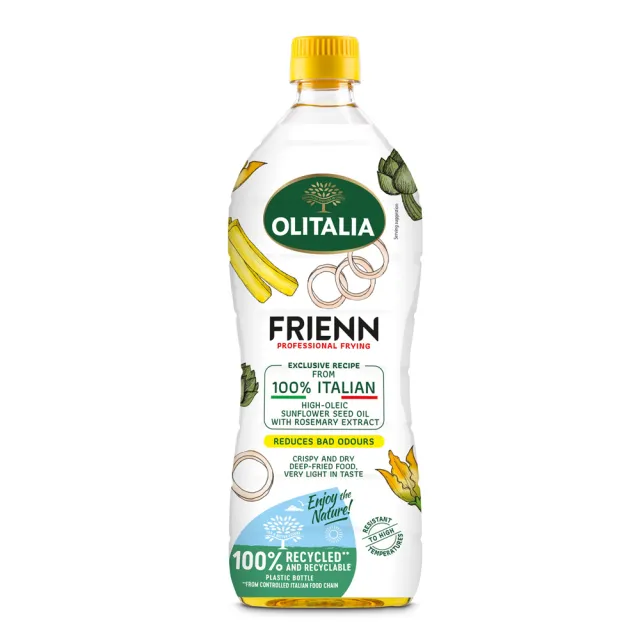 【Olitalia奧利塔】高溫專用葵花油(1000mlx5瓶)