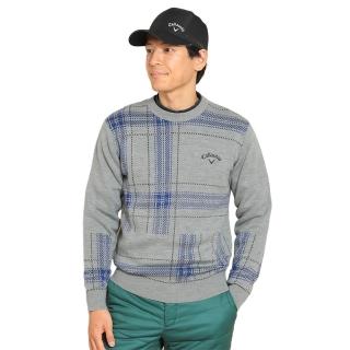 【Callaway 卡拉威】男士 圓領針織衫 灰色(C22218106 1022)