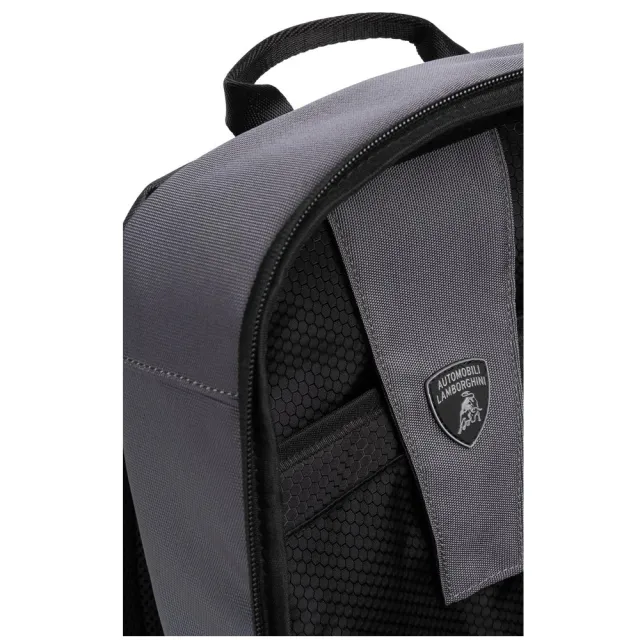 【Automobili Lamborghini】雙11 藍寶堅尼 義大利頂級後背包 0452T(灰色)