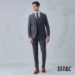 【SST&C 最後65折】米蘭系列 灰色格紋修身西裝褲0212210002
