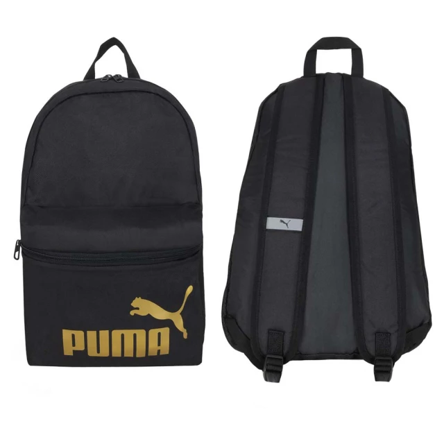 PUMA 大型後背包-雙肩包 肩背包 黑金(07994303)