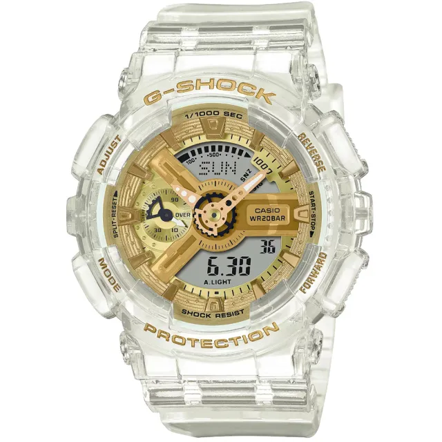 CASIO 卡西歐】卡西歐G-SHOCK WOMAN 雙顯電子錶-果凍白(GMA-S110SG-7A