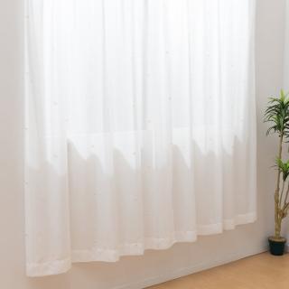 【NITORI 宜得利家居】蕾絲窗簾兩件組 窗紗 DH76 100×133×2(蕾絲窗簾兩件組 蕾絲窗簾 窗紗 DH76)