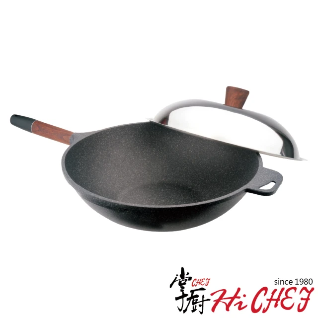 CHEF 掌廚 木柄輕量不沾鍋36CM(中華炒鍋 IH爐可用鍋)