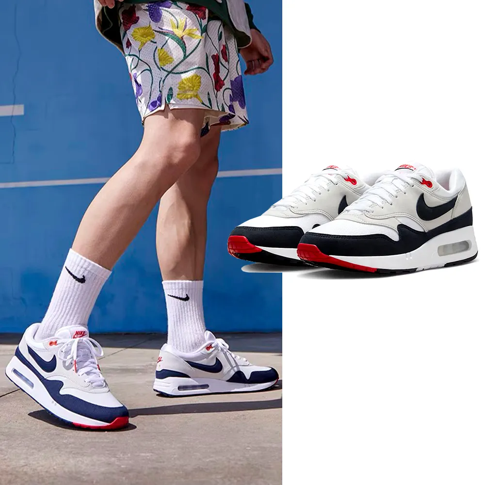 【NIKE 耐吉】Nike Air Max 1 86 Big Bubble Obsidian 黑灰紅 DQ3989-101