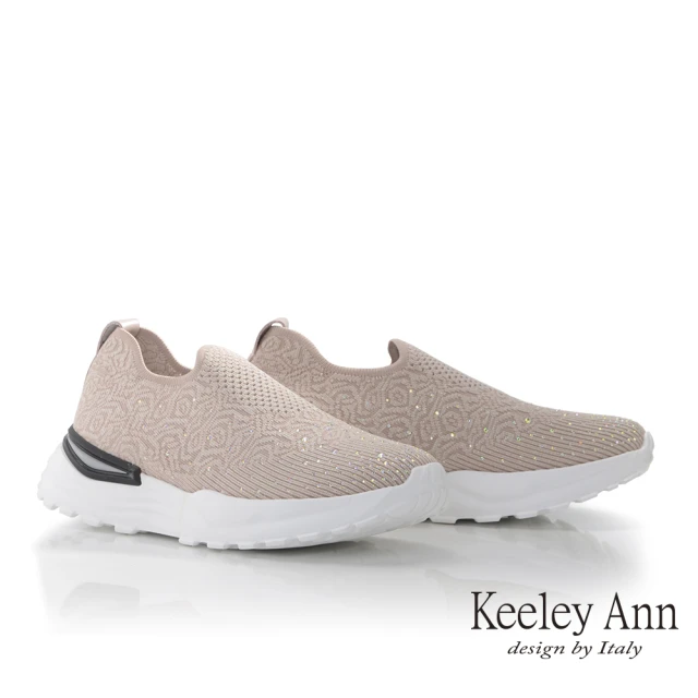 Keeley Ann 透氣飛織輕量休閒鞋(粉紅色376822156-Ann系列)