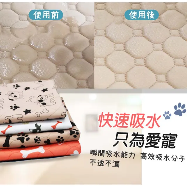 【LIKE PET】加厚寵物環保尿墊-L(貓狗尿片 重複使用 防水可洗 環保尿布墊 環保可水洗 保潔墊)