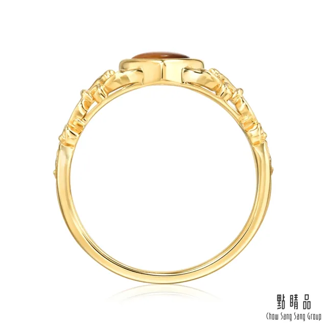 【點睛品】V&A博物館系列 心形虎眼石 18K黃色金戒指