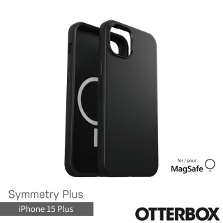 【OtterBox】iPhone 15 Plus 6.7吋 Symmetry Plus 炫彩幾何保護殼-黑(支援MagSafe)