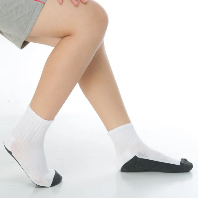 【KEROPPA 可諾帕】3~6歲學童專用毛巾底氣墊短襪x4雙(C93002)