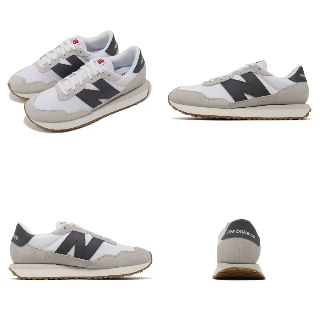 NEW BALANCE】休閒鞋237 男鞋女鞋白灰拼接復古運動鞋NB 紐巴倫(MS237CT