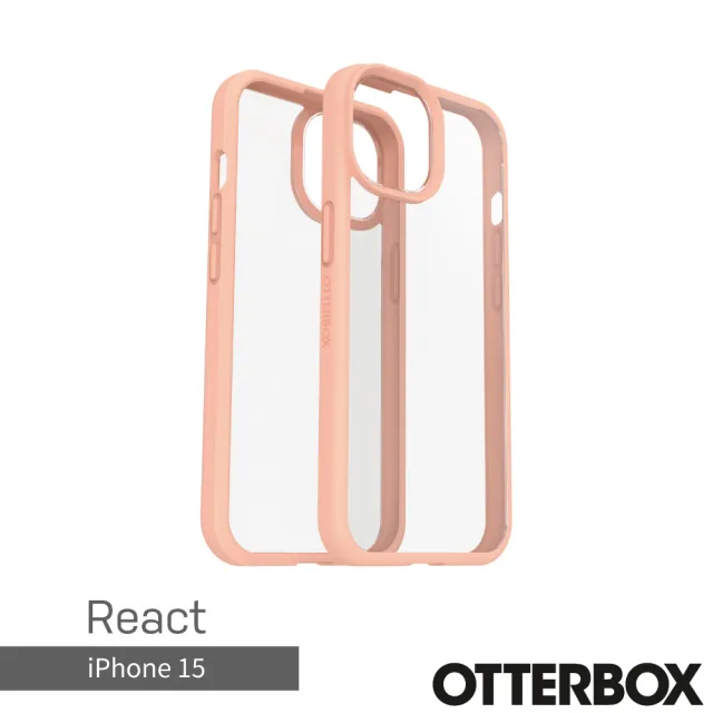 【OtterBox】iPhone 15 6.1吋 React 輕透防摔殼(橙透)