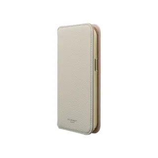 【Gramas】iPhone 15 Pro 6.1吋 Shrink 時尚工藝 掀蓋式皮套(奶茶)