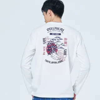 【BLUE WAY】男裝 日式側鬼松樹 長袖 上衣-鬼洗