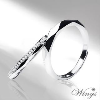【WINGS】時尚菱格 925純銀戒指 單只價(男戒 女戒 對戒 中性戒 小香風 送禮 禮盒 情人 母親節)