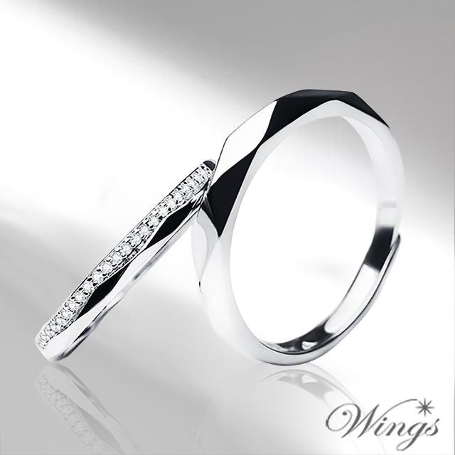 【WINGS】時尚菱格 925純銀戒指 單只價(男戒 女戒 對戒 中性戒 小香風 送禮 禮盒 情人 母親節)