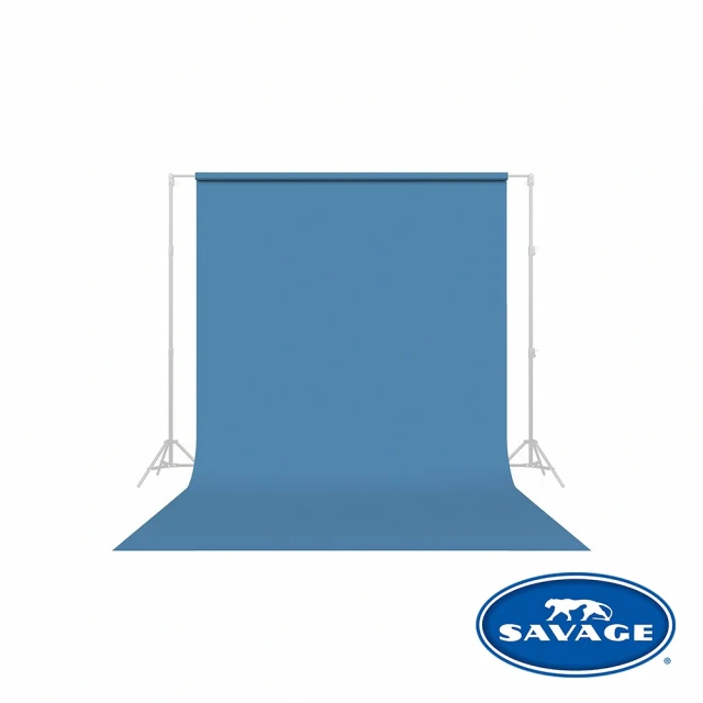 Savage 美國豹牌 無縫背景紙 #30 海灣藍色 2.72m x 11m(公司貨)