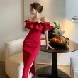 【派對樂木婚禮La Morongo Dress】紅色復古婚禮洋裝 S號(洋裝/禮服/晚禮服/婚禮/派對洋裝)