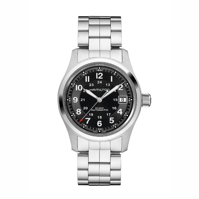 【HAMILTON 漢米爾頓旗艦館】卡其陸戰腕錶38mm(自動上鍊 中性 精鋼錶帶 H70455133)