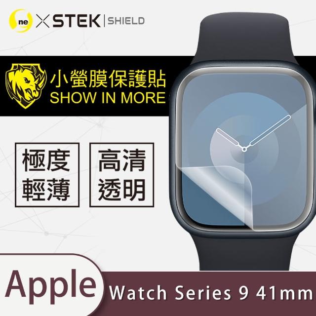 【o-one台灣製-小螢膜】Apple Watch Series 9 41mm 滿版螢幕保護貼2入