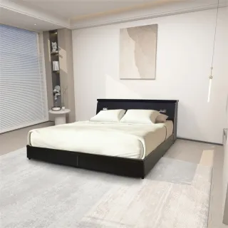 【IHouse】經濟型房間組二件-雙人5尺(床頭箱+床底)