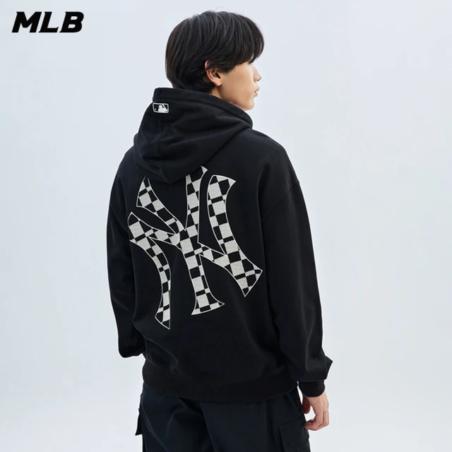 MLB 連帽上衣 帽T Checkerboard系列 紐約洋基隊(3AHDO0134-50BKS)