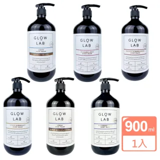 【GLOW LAB】GLOW LAB 植物精油沐浴露 900ml(大黃玫瑰 佛手柑橘 椰子檀香 黑莓月桂葉)