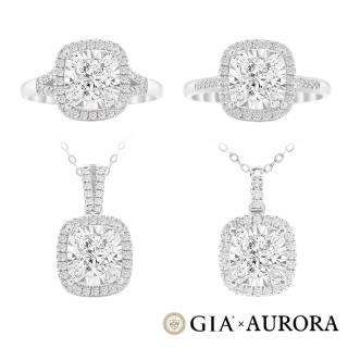 【AURORA 歐羅拉】GIA 一克拉 F color 天然真鑽 PT950 鉑金鑽戒 經典不敗