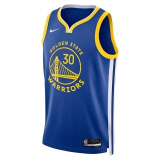 【NIKE 耐吉】背心 男款 球衣 慢跑 NBA 勇士隊 GSW MNK DF SWGMN JSY ICN 22 藍黃 DN2005-401