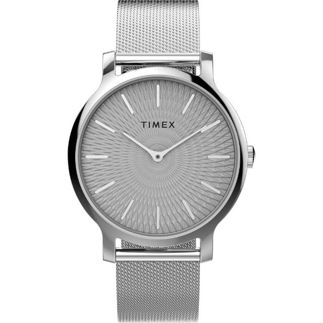 【TIMEX】天美時 風格系列  34毫米超薄米蘭帶優雅手錶  銀TXTW2V92900