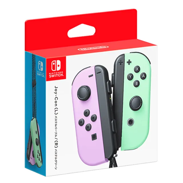 【Nintendo 任天堂】原廠 Switch Joy-con控制器 手把-粉黃/紫綠(台灣公司貨)