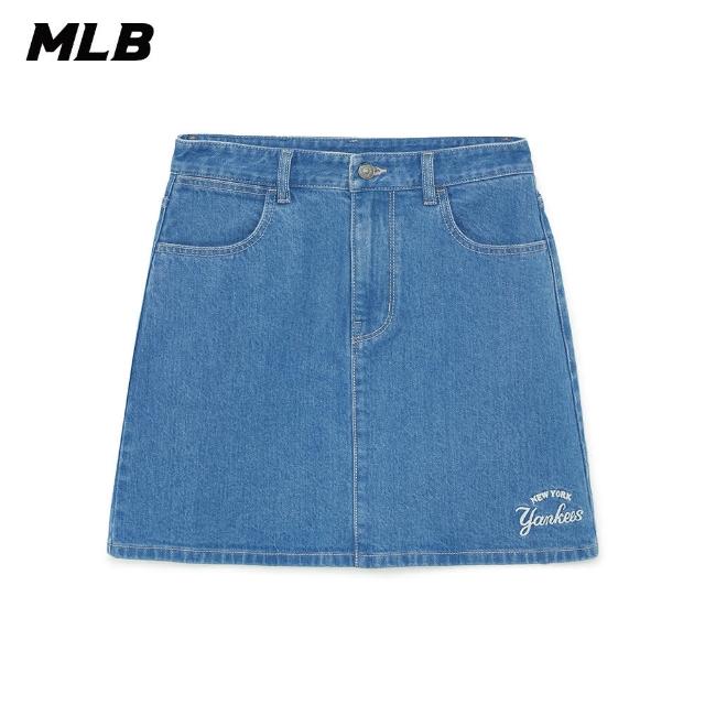 【MLB】牛仔丹寧短裙 紐約洋基隊(3FDSR0134-50INS)