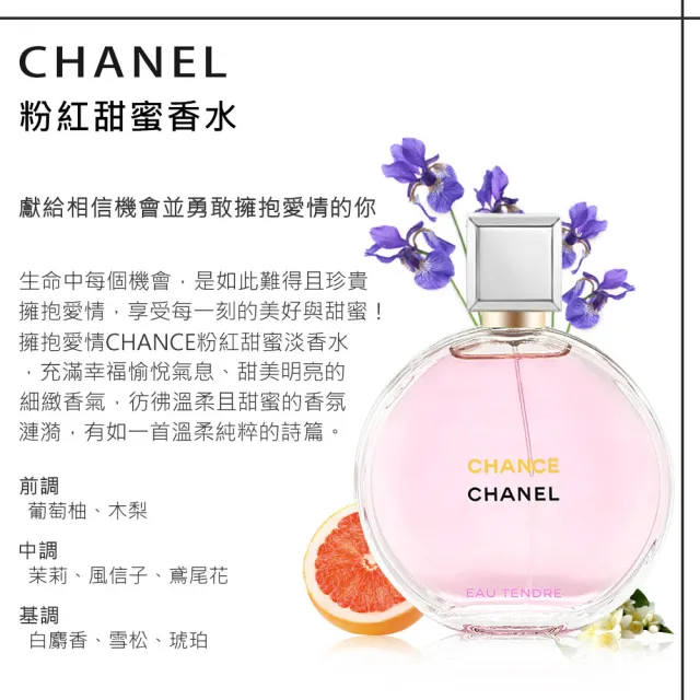 CHANEL 香奈兒】CHANCE粉紅甜蜜香水100ml(國際航空版) - momo購物網