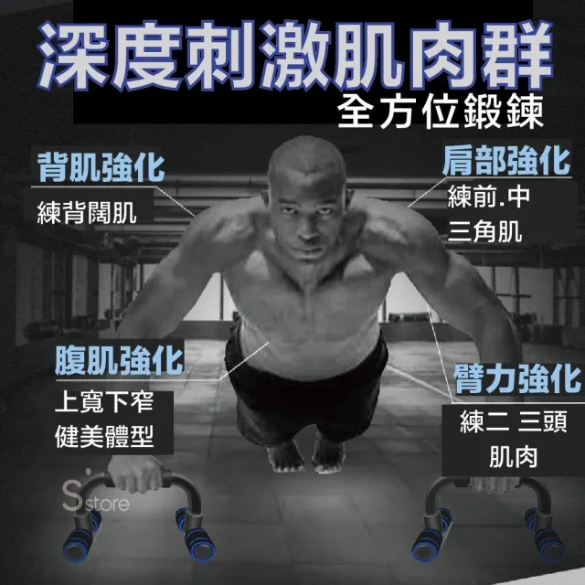 【S-SportPlus+】伏地挺身架 俯臥撐架伏地挺身 俯臥撐架(伏地挺身 俯臥撐 鍛鍊臂力 腹肌胸肌)