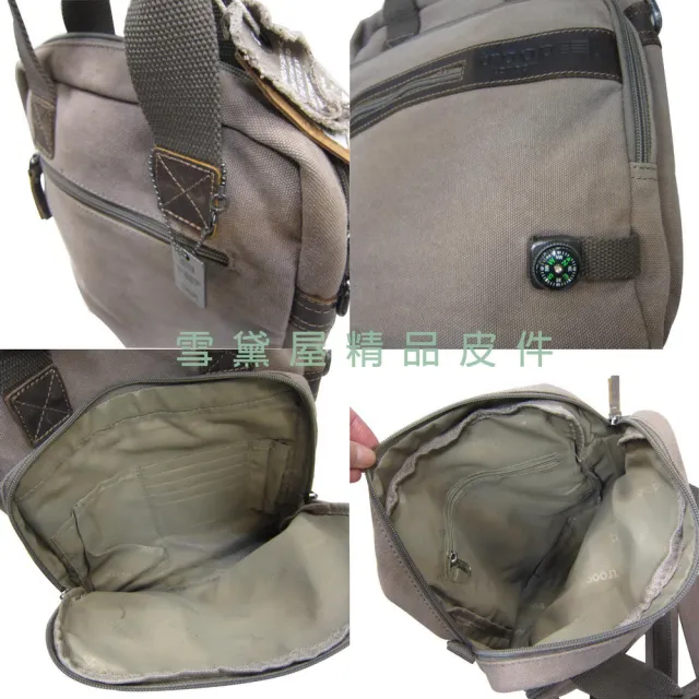 【TROOP】斜側包英國品牌經典帆布手提肩背斜側萬用 100%全棉手工(義大利原皮革耐磨耐用帆 