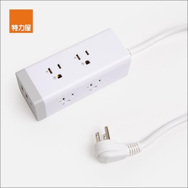 【特力屋】3P 1開6插USB+PD20W 方塊延長線 1.8m