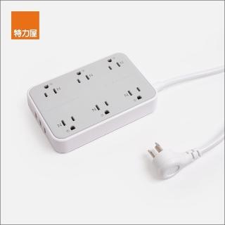 【特力屋】3P 1開6插USB 3A延長線1.8m