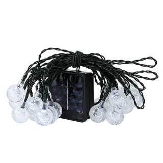 【JOHN HOUSE】太陽能LED氣泡球庭院裝飾燈串 戶外燈 太陽能燈(32米1.8cm燈泡)