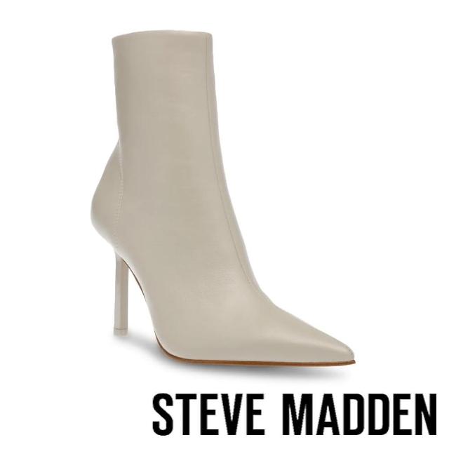 【steve madden】IYANNA 尖頭細跟短靴(淺灰色)