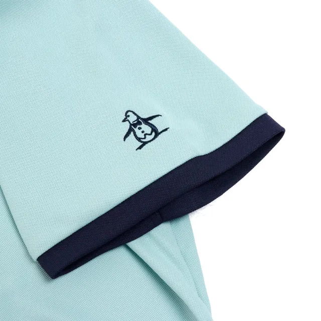 【Munsingwear】企鵝牌 男款淺綠色環保科技咖啡紗 速乾防曬抑菌 包邊短袖T-SHIRT MGRL2506