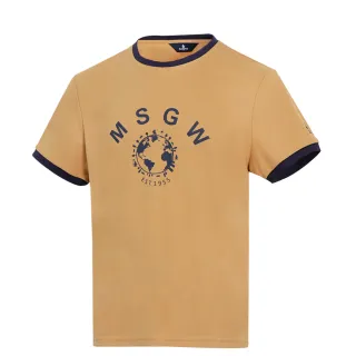 【Munsingwear】企鵝牌 男款棕色環保科技咖啡紗 速乾防曬抑菌 包邊短袖T-SHIRT MGRL2506