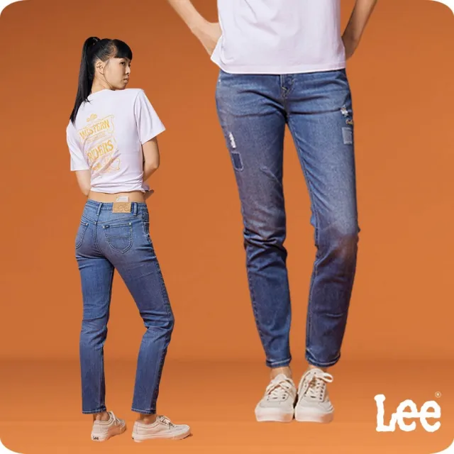 【Lee 官方旗艦】女裝 牛仔褲 / 433 高腰修身窄管 淺藍洗水 / 101+ 系列(LB317107955)